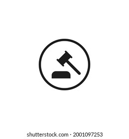 Hammer judge icon. Vector illustration for graphic design, Web, UI, app.