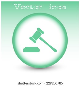 Hammer judge icon vector illustration