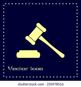 Hammer judge icon vector illustration