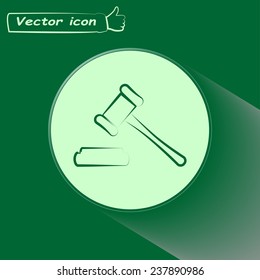 Hammer judge icon vector illustration
