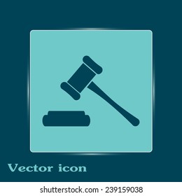 Hammer judge icon vector illustration