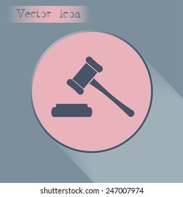 Hammer judge icon vector illustration