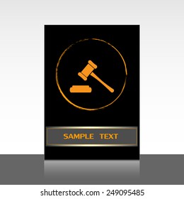 Hammer judge icon vector illustration