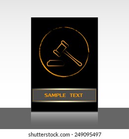 Hammer judge icon vector illustration