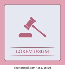 Hammer judge icon vector illustration