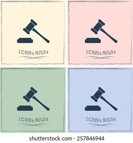 Hammer judge icon vector illustration