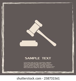 Hammer judge icon vector illustration