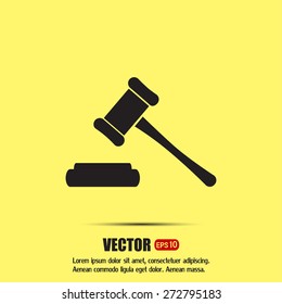 Hammer judge icon vector illustration