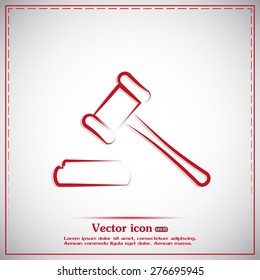 Hammer judge icon vector illustration