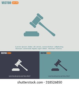 Hammer judge icon vector illustration