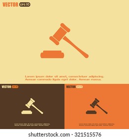 Hammer judge icon vector illustration