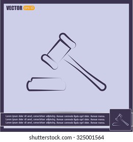Hammer judge icon vector illustration