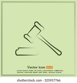 Hammer judge icon vector illustration