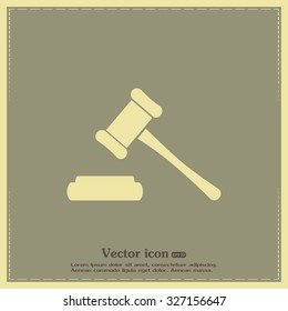 Hammer judge icon vector illustration
