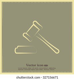 Hammer judge icon vector illustration