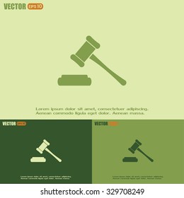 Hammer judge icon vector illustration