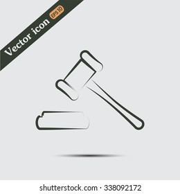 Hammer judge icon vector illustration