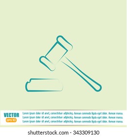 Hammer judge icon vector illustration