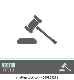 Hammer judge icon vector illustration