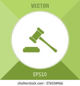 Hammer judge icon vector illustration