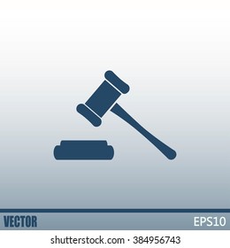 Hammer judge icon vector illustration