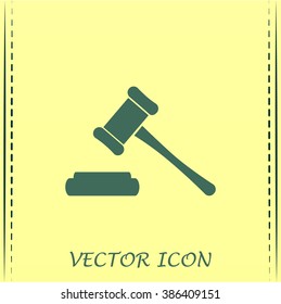 Hammer judge icon vector illustration
