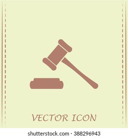 Hammer judge icon vector illustration
