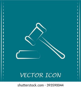 Hammer judge icon vector illustration