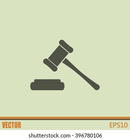 Hammer judge icon vector illustration