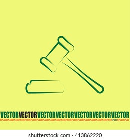 Hammer judge icon vector illustration