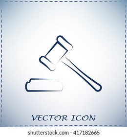 Hammer judge icon vector illustration