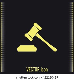 Hammer judge icon vector illustration