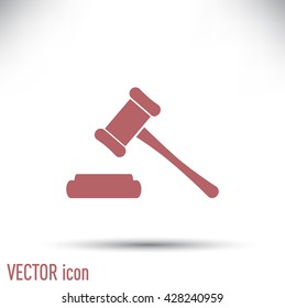 Hammer judge icon vector illustration