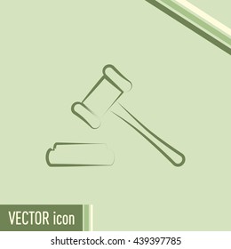 Hammer judge icon vector illustration