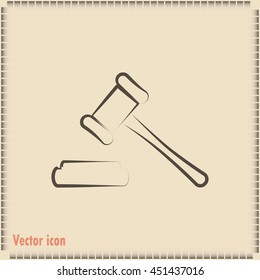 Hammer judge icon vector illustration