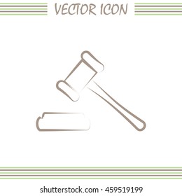 Hammer judge icon vector illustration