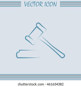 Hammer judge icon vector illustration