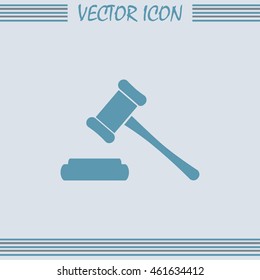 Hammer judge icon vector illustration