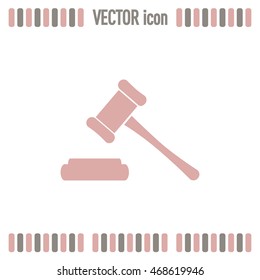 Hammer judge icon vector illustration