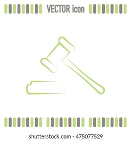 Hammer judge icon vector illustration