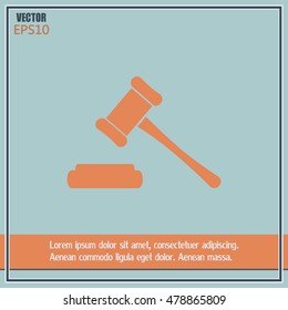 Hammer judge icon vector illustration
