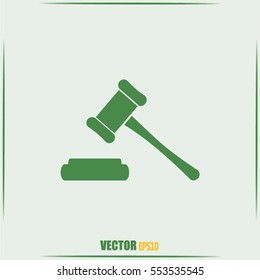 Hammer judge icon vector illustration