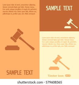 Hammer judge icon vector illustration