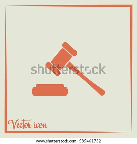 Hammer judge icon vector illustration