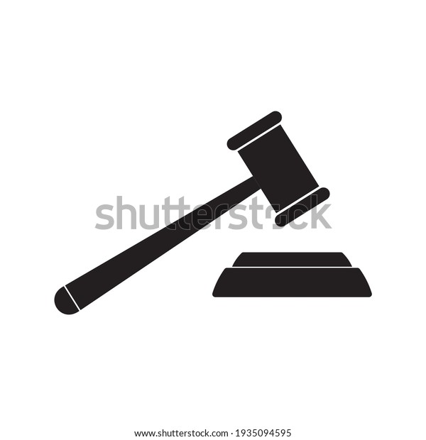 Hammer judge icon
vector illustration
sign
