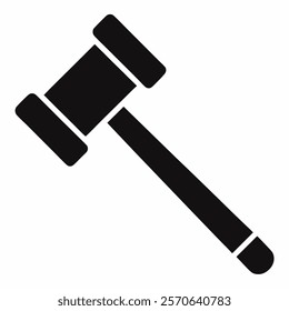 Hammer judge icon vector on white background.