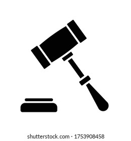 Hammer judge icon vector simple design