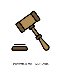 Hammer Judge Illustration vector simple design