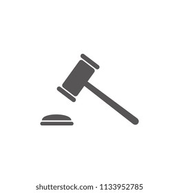 hammer of a judge.  Simple element illustration. Business icons universal for web and mobile on white background icon
