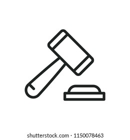 hammer of a judge vector icon